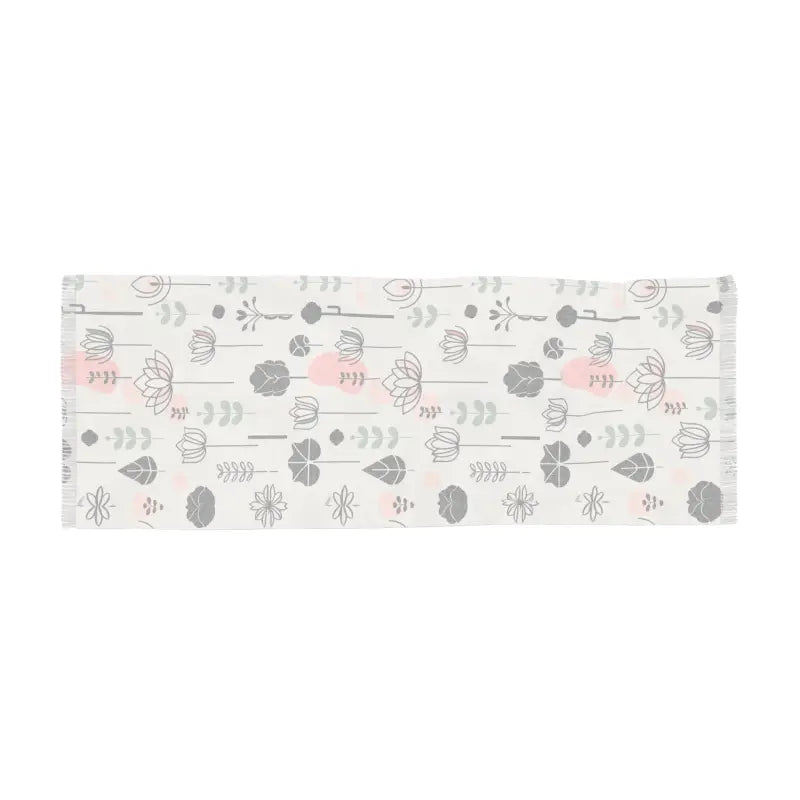 Floral Light Scarf - Leafy Pattern Elegance - DipaliZ