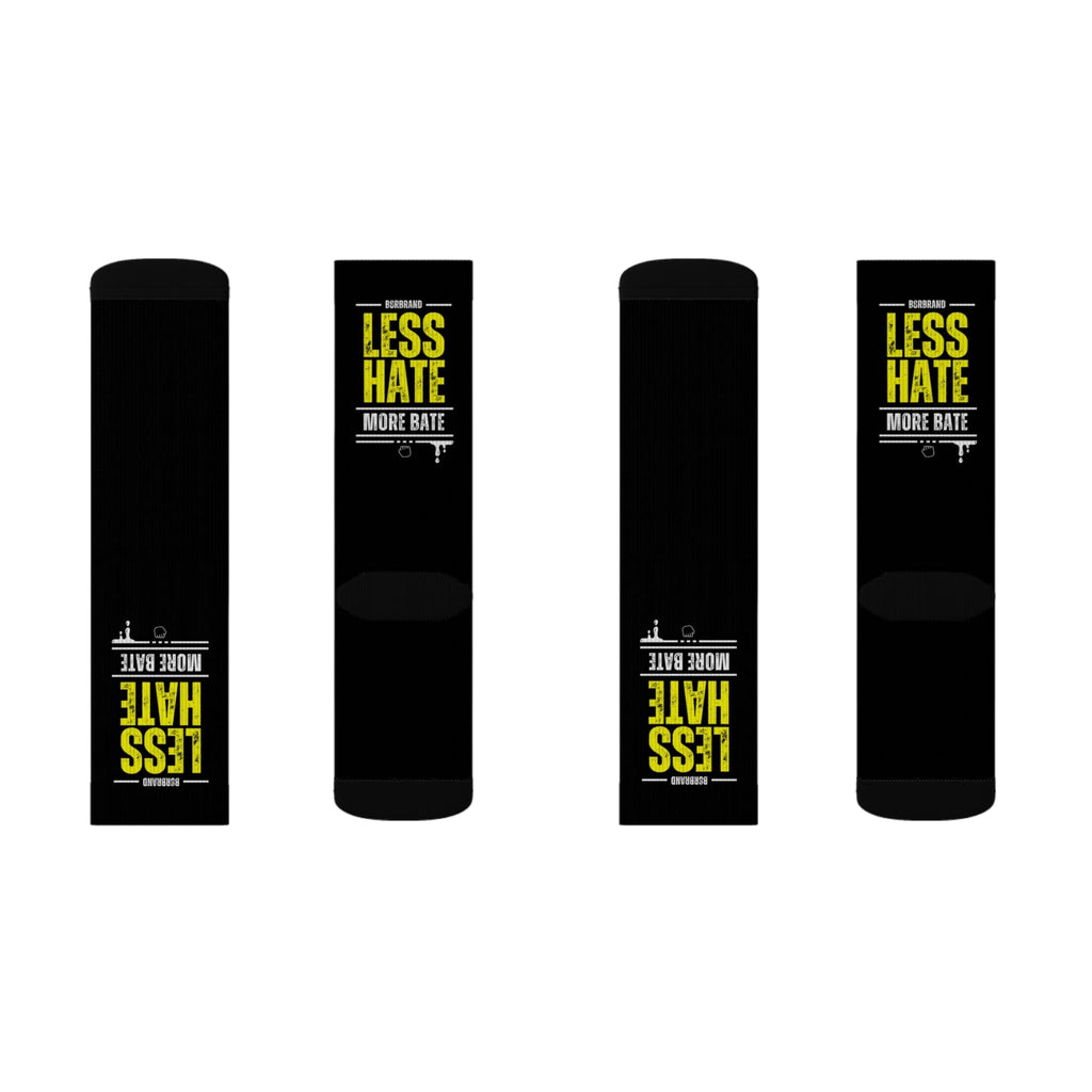 Less Hate, More Bate Socks - B8rBrand - LeatherDaddy Skin Co.