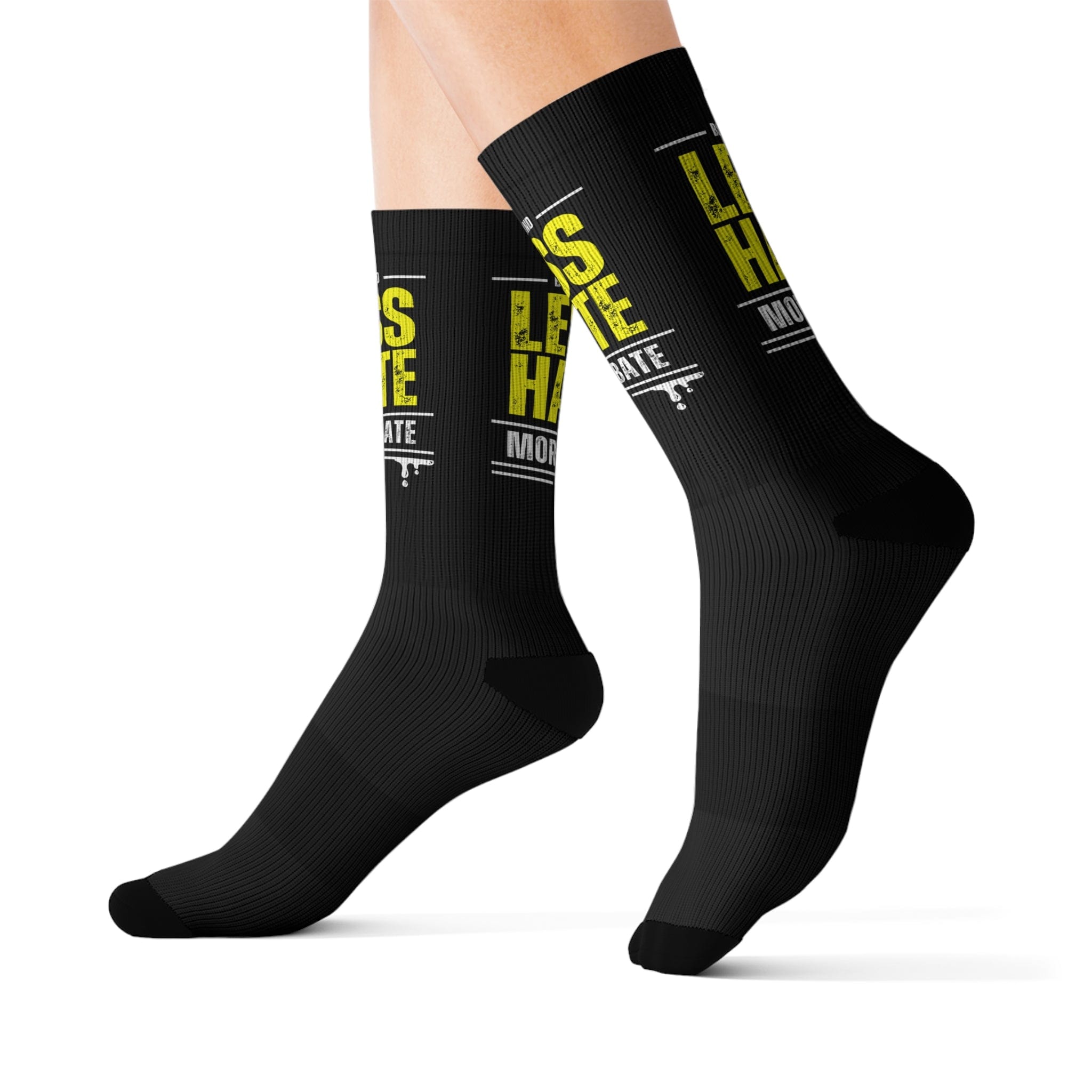 Less Hate, More Bate Socks - B8rBrand - LeatherDaddy Skin Co.