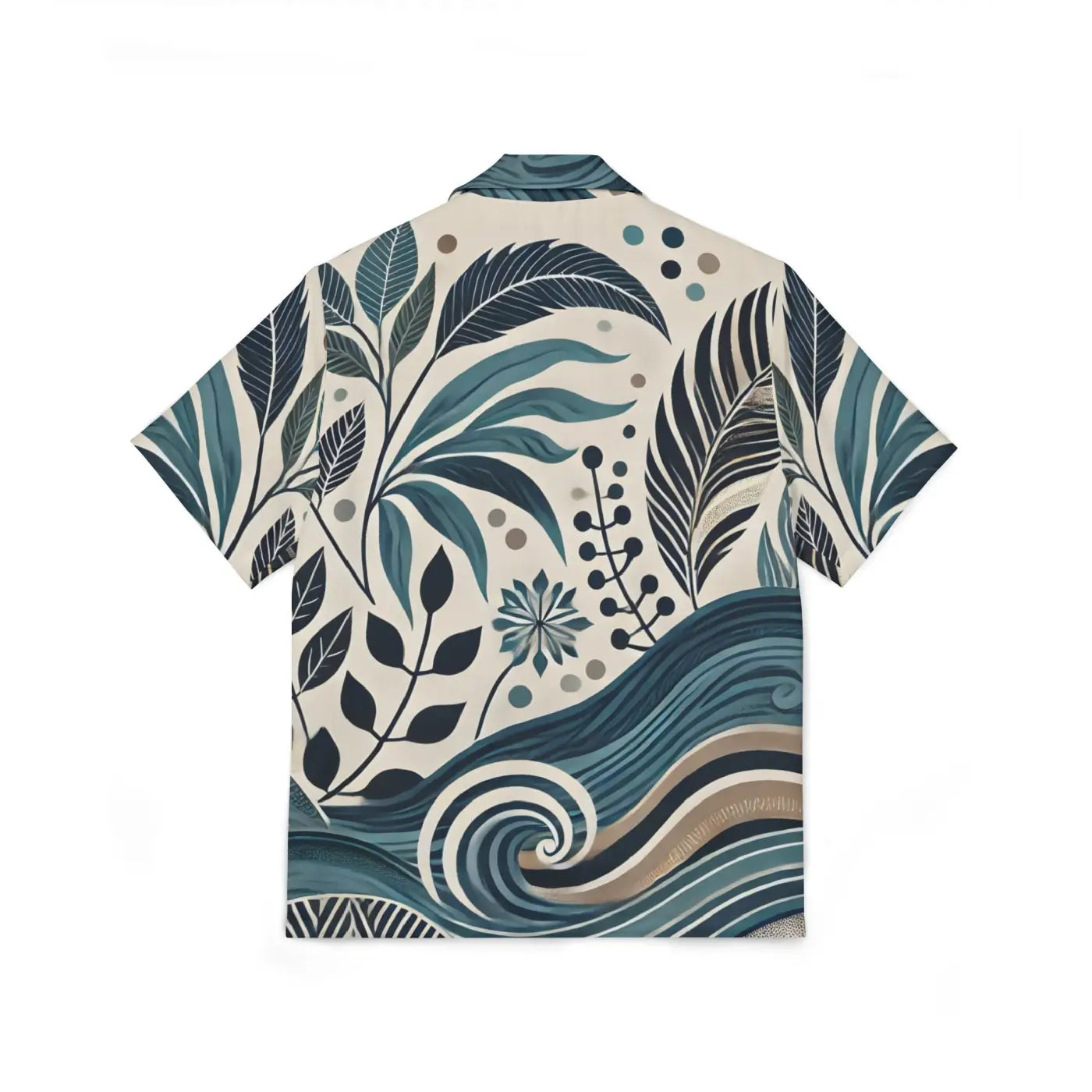 Hawaiian Camp Shirt - Wave Prints Summer Vibes - DipaliZ