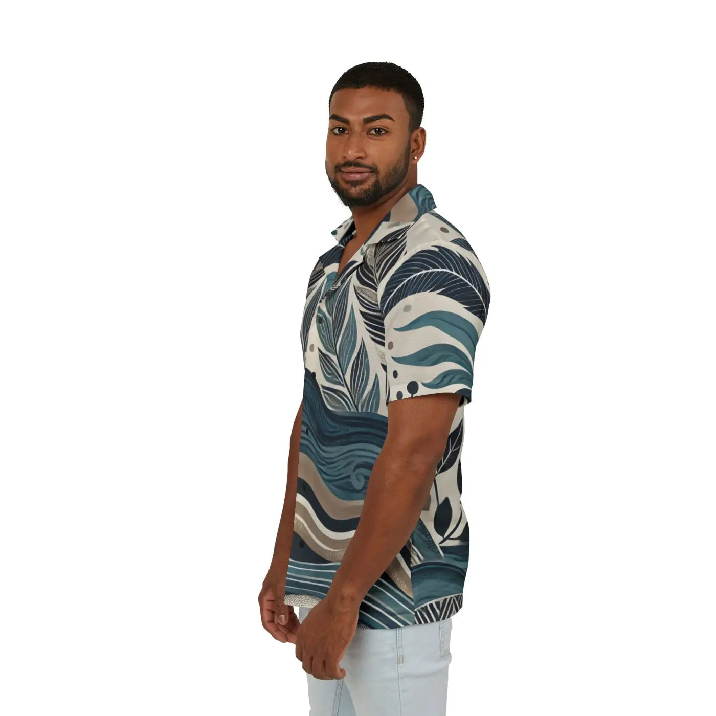 Hawaiian Camp Shirt - Wave Prints Summer Vibes - DipaliZ