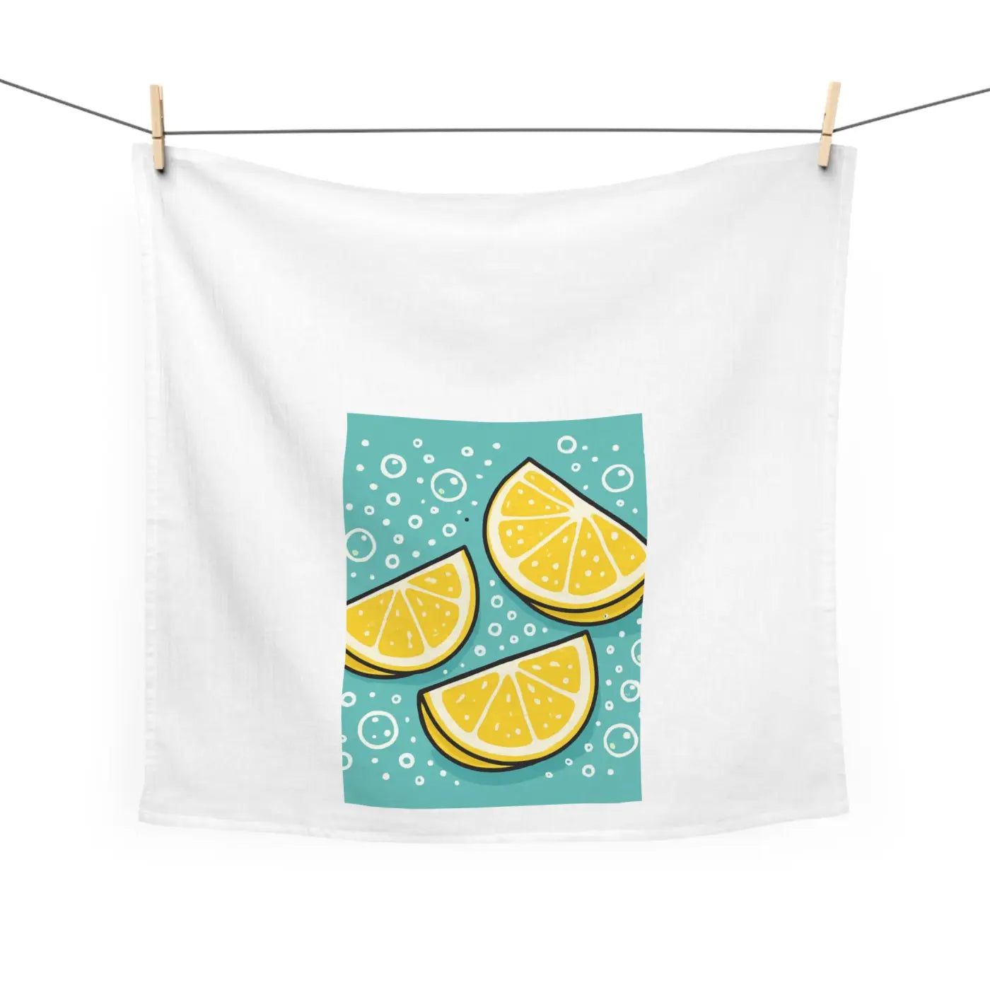 Lemon Slice Tea Towel - Bright Home Accent Kitchen Essential - DipaliZ