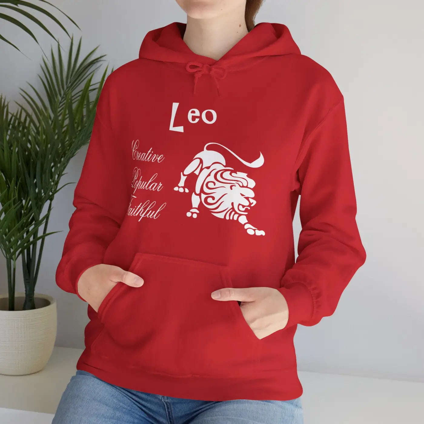 Leo Zodiac Sign Hoodie - Unisex Heavy Blend Sweatshirt - DipaliZ