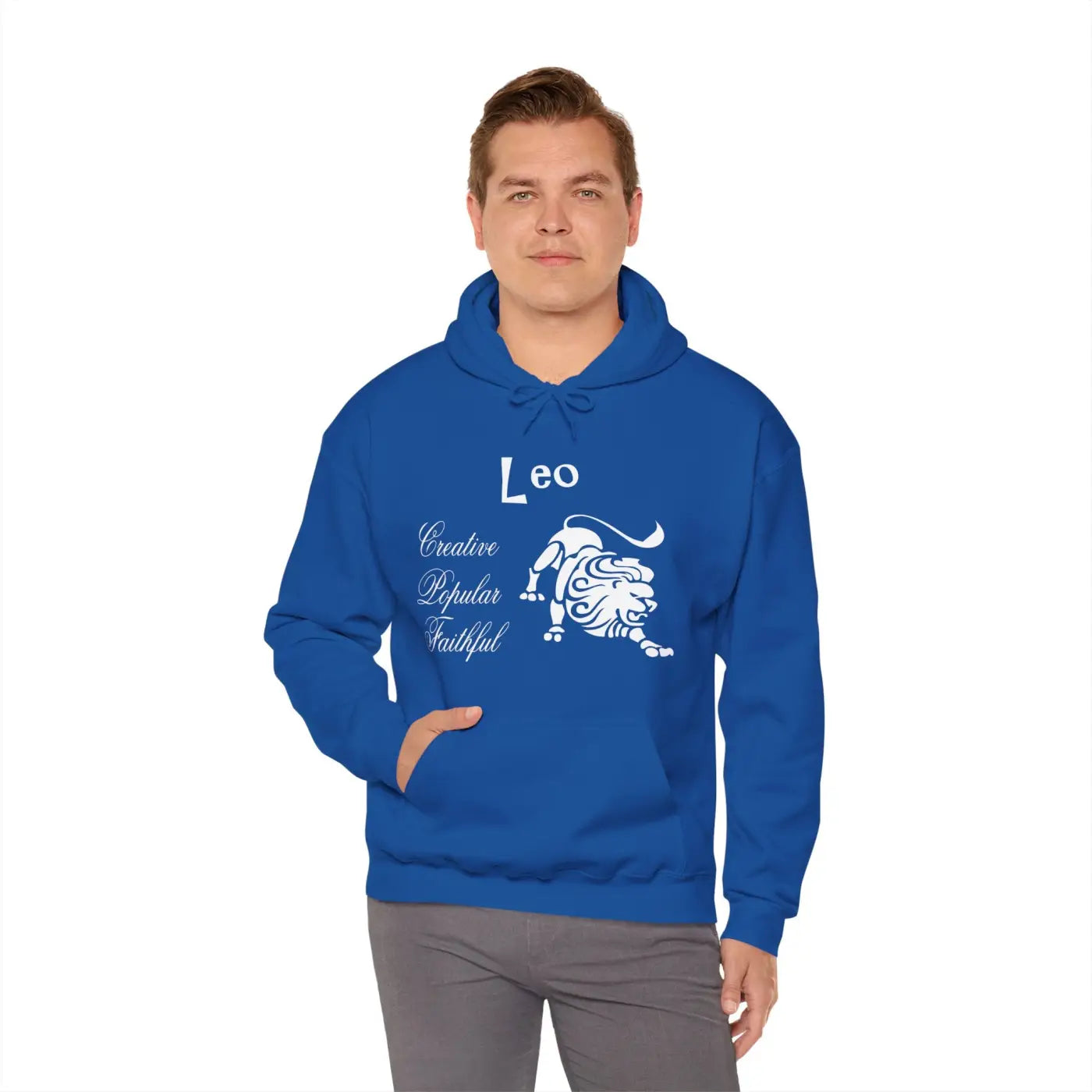 Leo Zodiac Sign Hoodie - Unisex Heavy Blend Sweatshirt - DipaliZ