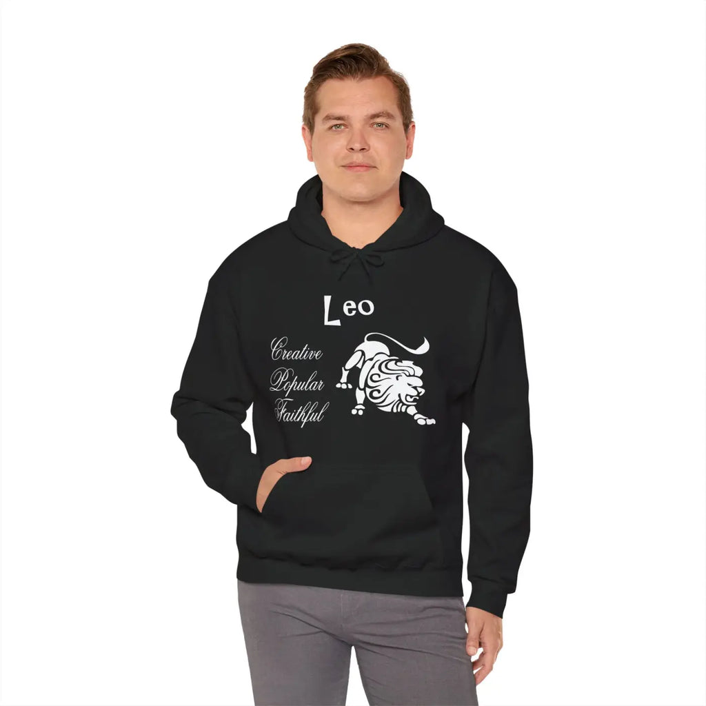 Leo Zodiac Sign Hoodie - Unisex Heavy Blend Sweatshirt - DipaliZ