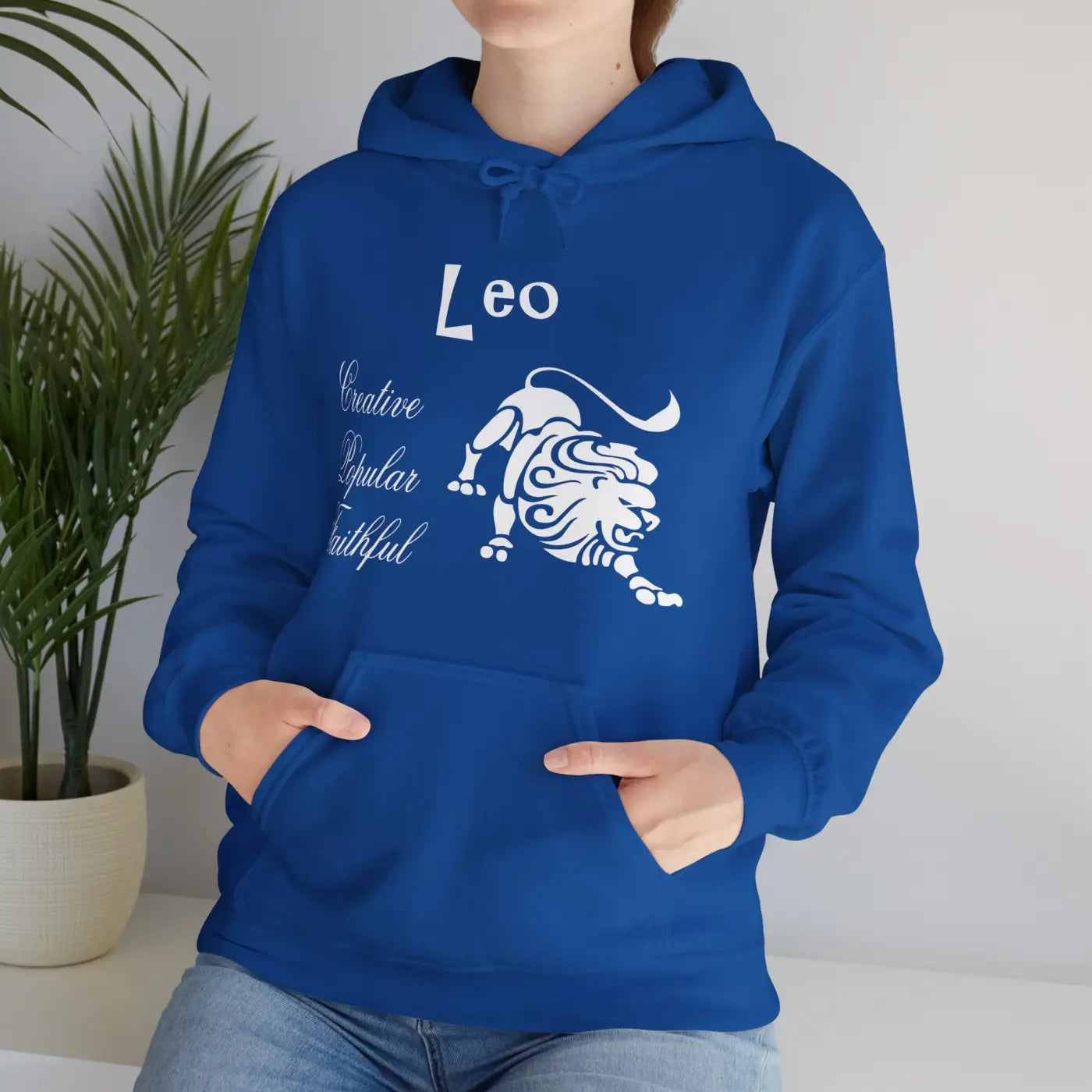 Leo Zodiac Sign Hoodie - Unisex Heavy Blend Sweatshirt - DipaliZ