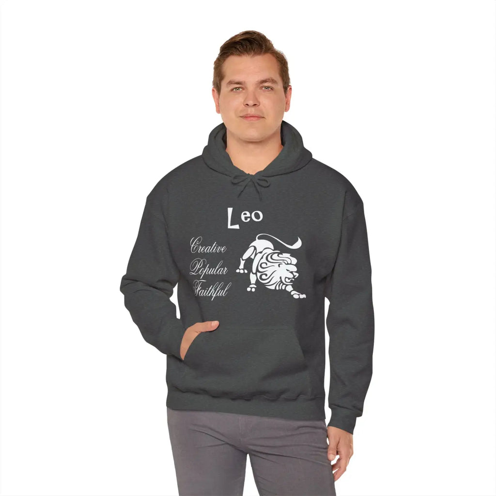 Leo Zodiac Sign Hoodie - Unisex Heavy Blend Sweatshirt - DipaliZ
