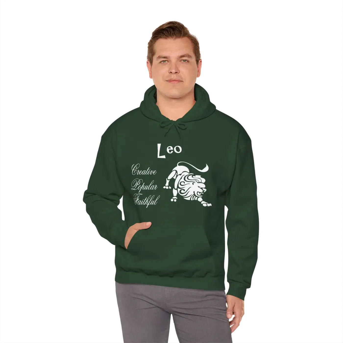 Leo Zodiac Sign Hoodie - Unisex Heavy Blend Sweatshirt - DipaliZ