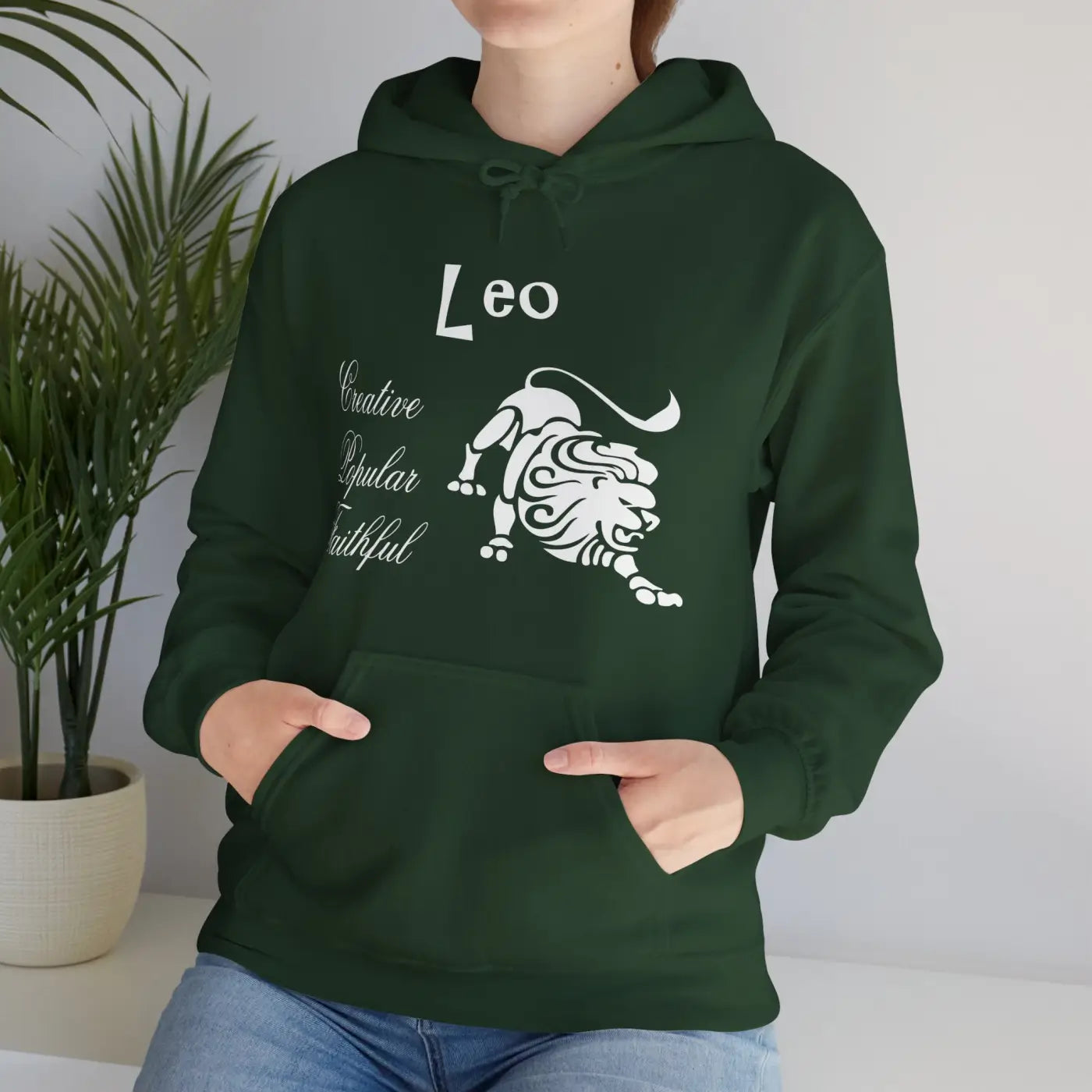 Leo Zodiac Sign Hoodie - Unisex Heavy Blend Sweatshirt - DipaliZ
