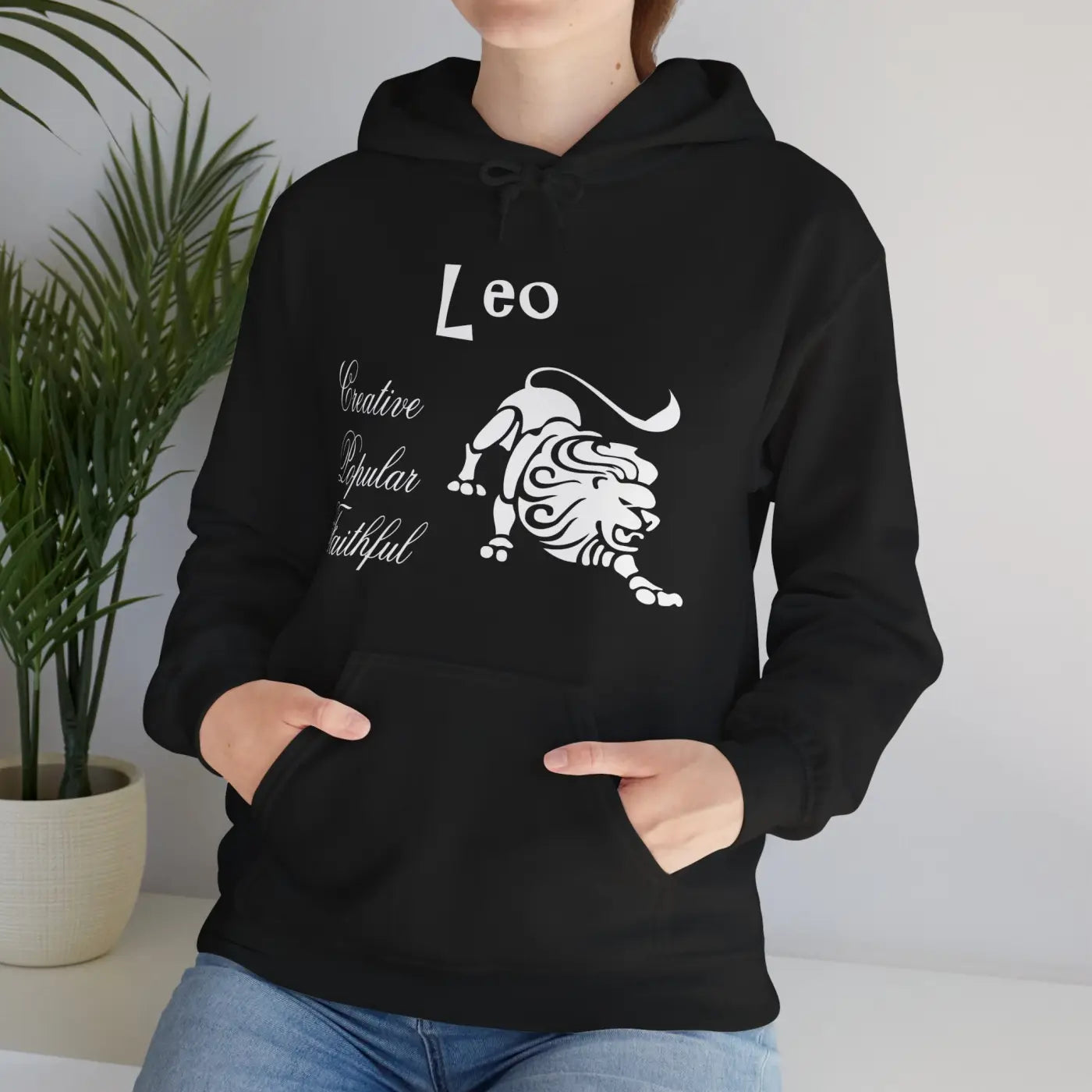 Leo Zodiac Sign Hoodie - Unisex Heavy Blend Sweatshirt - DipaliZ
