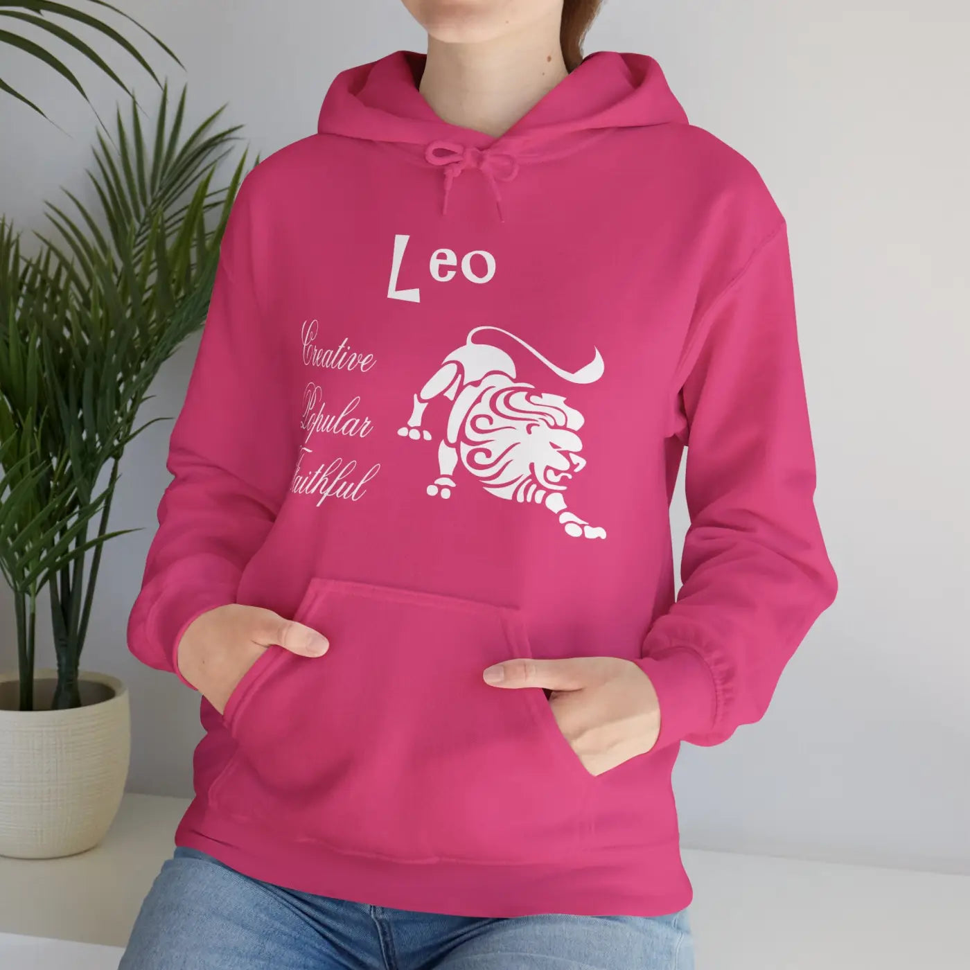 Leo Zodiac Sign Hoodie - Unisex Heavy Blend Sweatshirt - DipaliZ