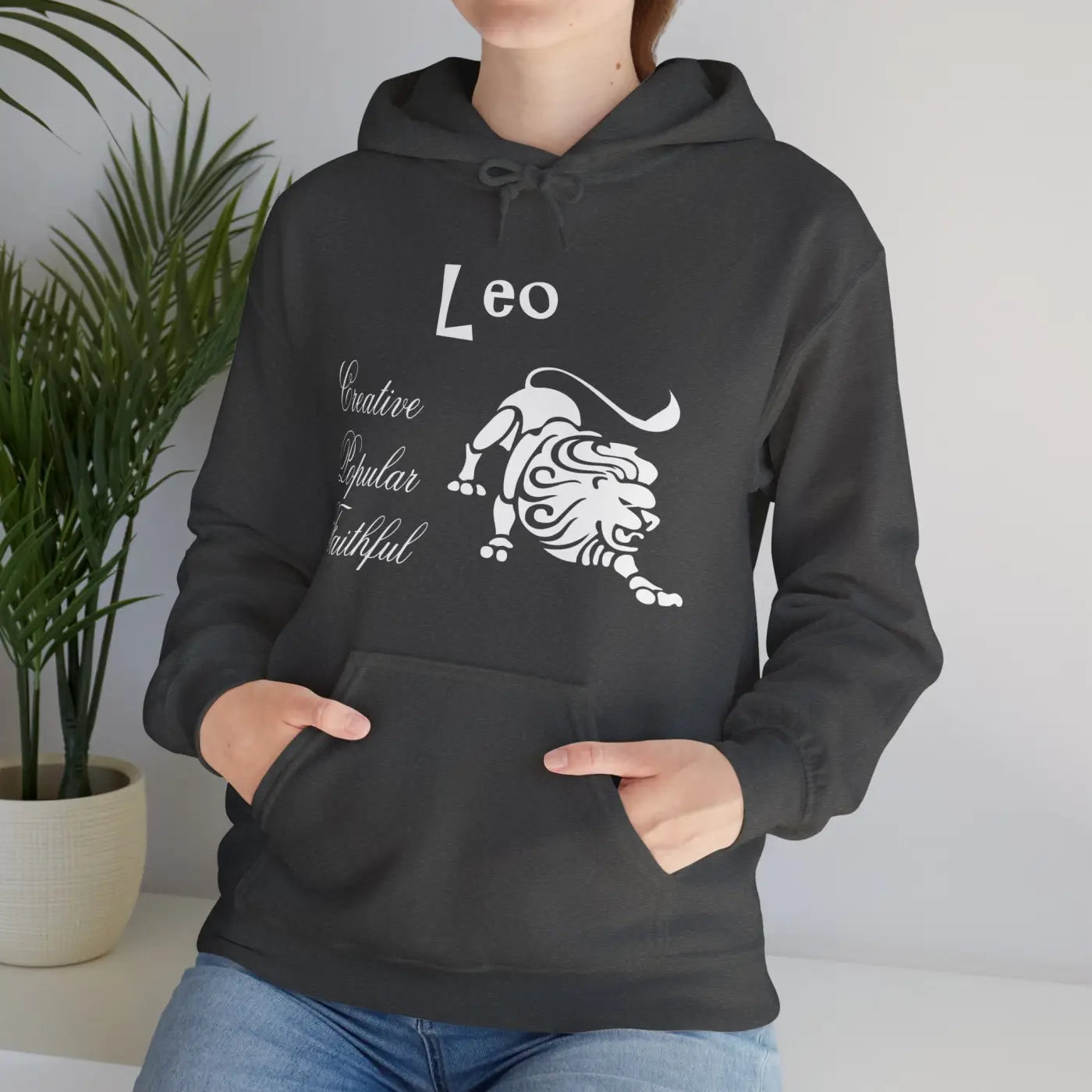 Leo Zodiac Sign Hoodie - Unisex Heavy Blend Sweatshirt - DipaliZ