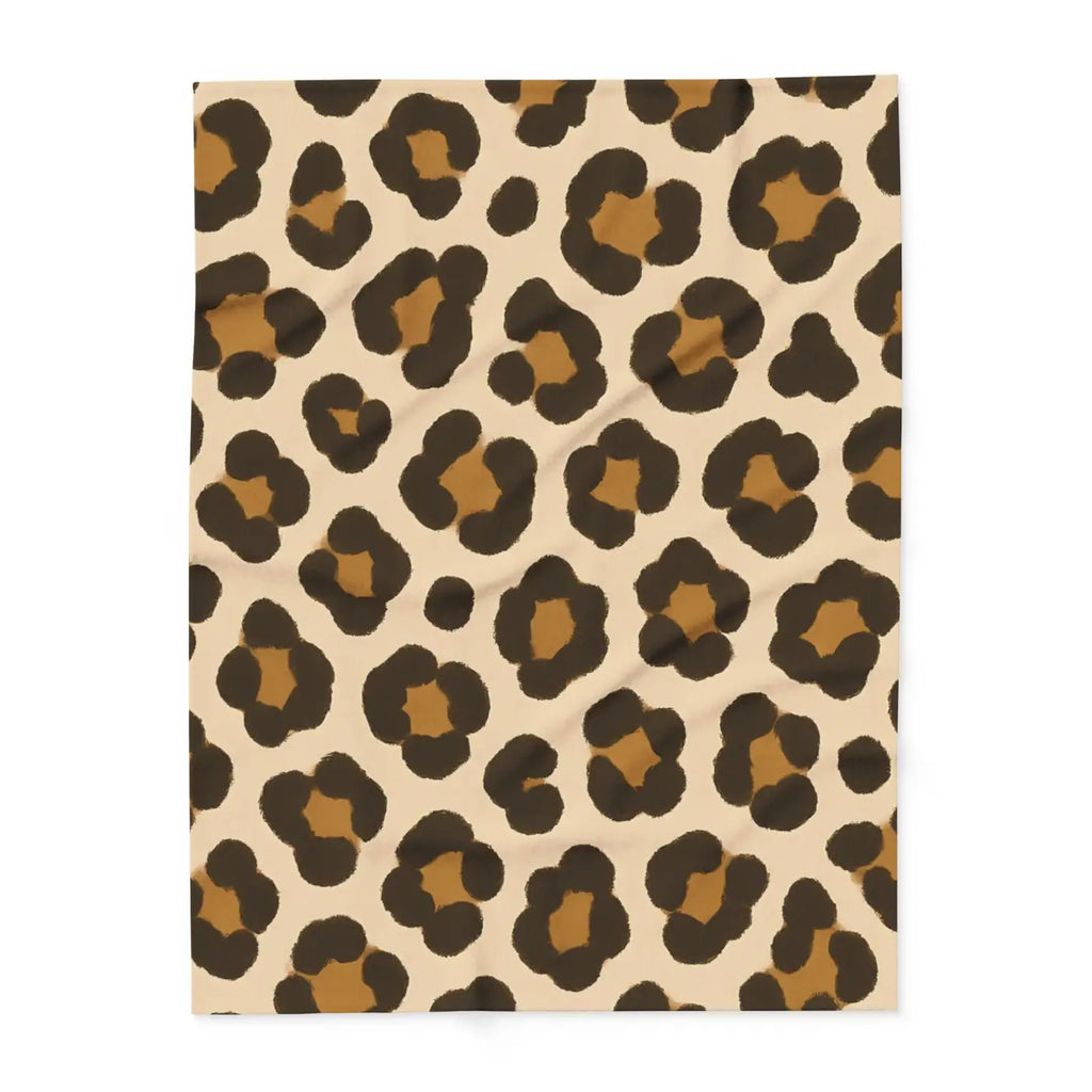 Cozy Throw Fleece Blanket - Leopard Animal Print Decor - DipaliZ