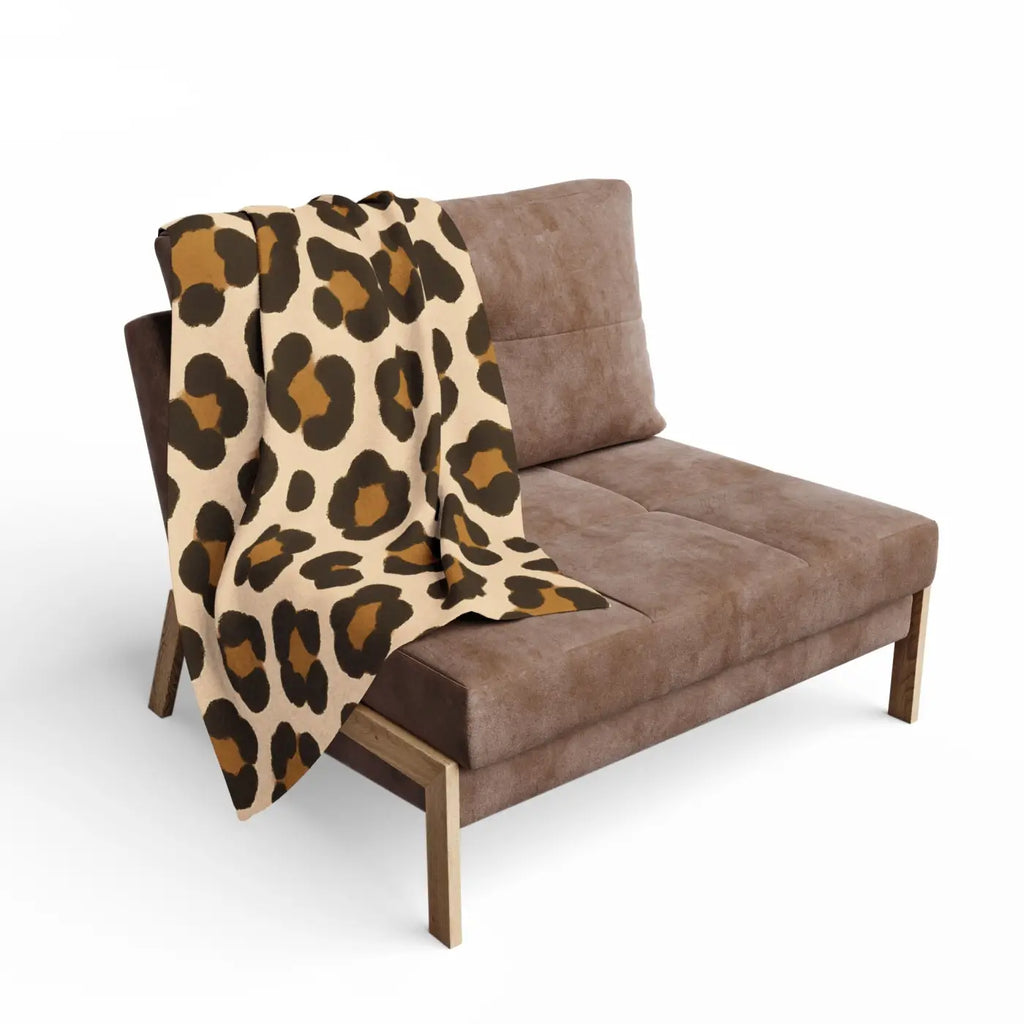 Cozy Throw Fleece Blanket - Leopard Animal Print Decor - DipaliZ