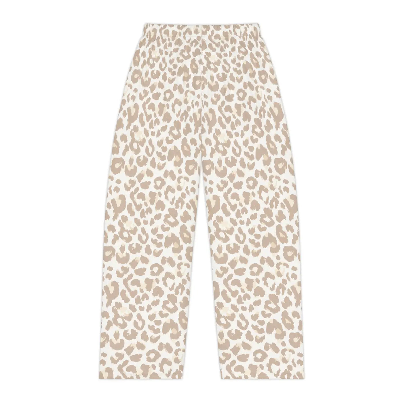 Leopard Print Pajama Pants - Beige Cozy Lounge Sleepwear - DipaliZ