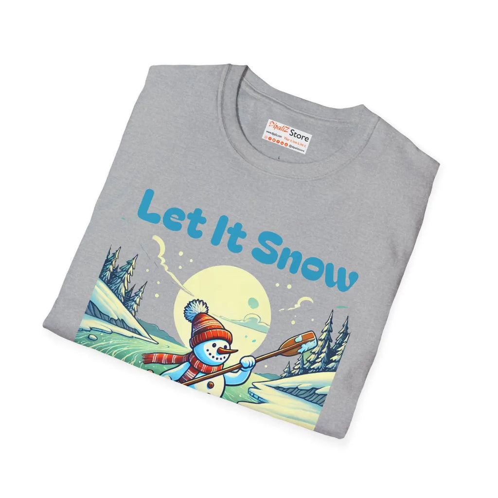 Unisex Softstyle Snowman Tee - Winter Eco-Friendly Gift - DipaliZ