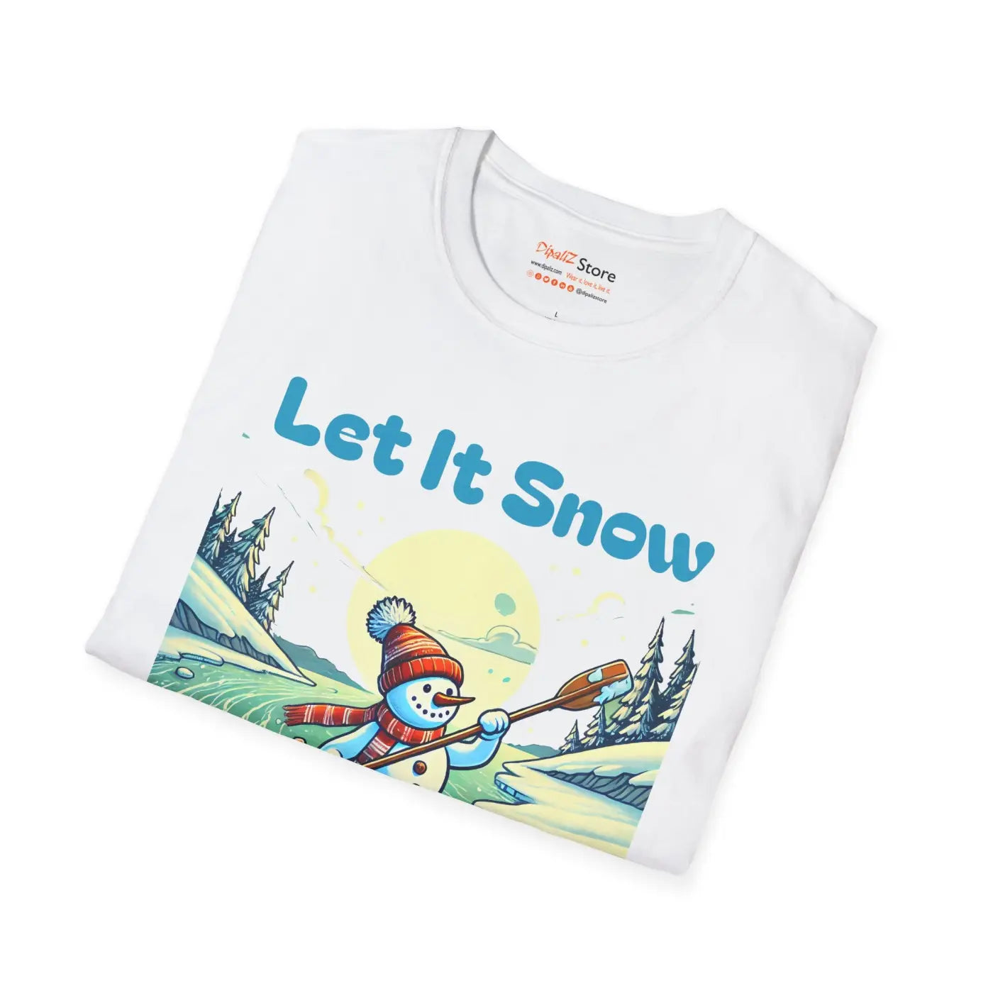 Unisex Softstyle Snowman Tee - Winter Eco-Friendly Gift - DipaliZ