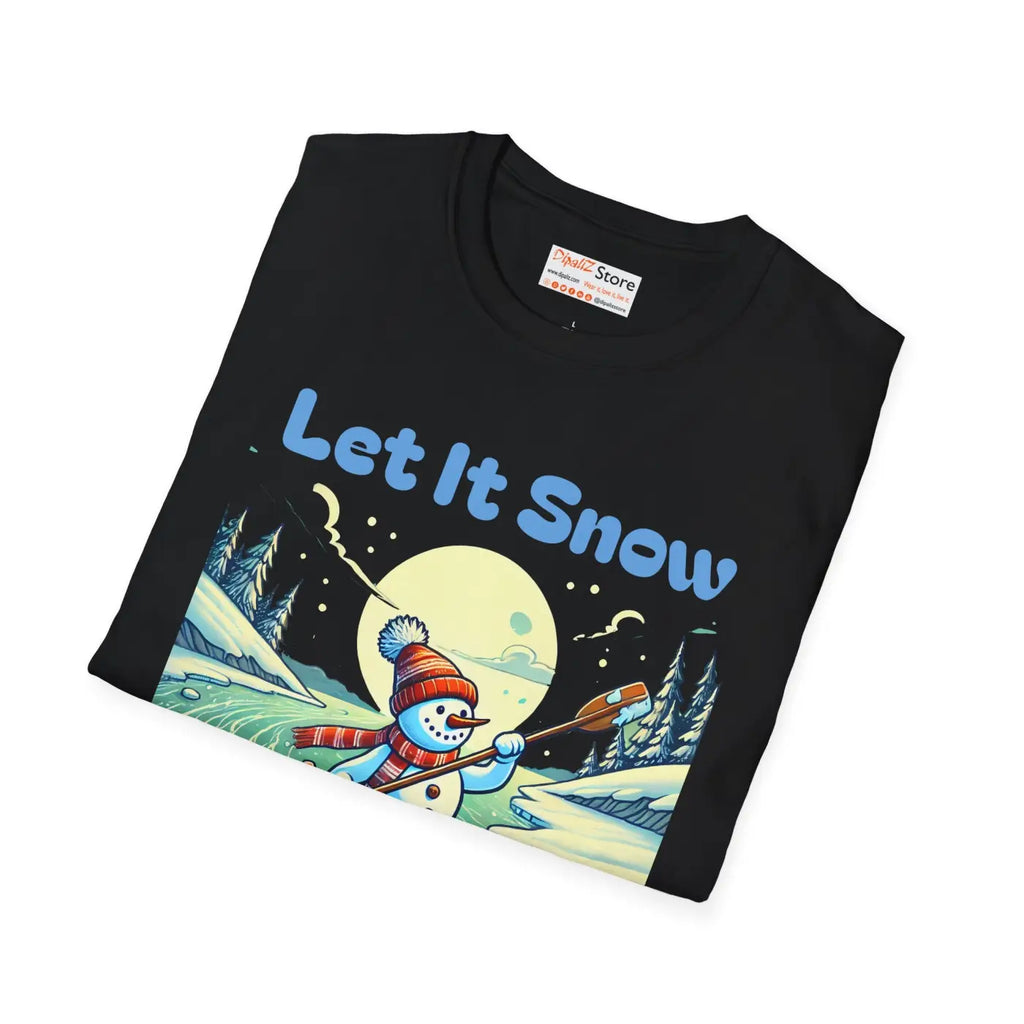 Unisex Softstyle Snowman Tee - Winter Eco-Friendly Gift - DipaliZ