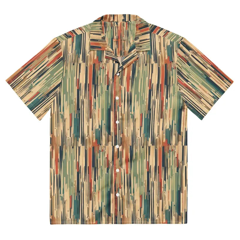 Stripes Unisex Button Shirt - Multicolored Eco Style - DipaliZ