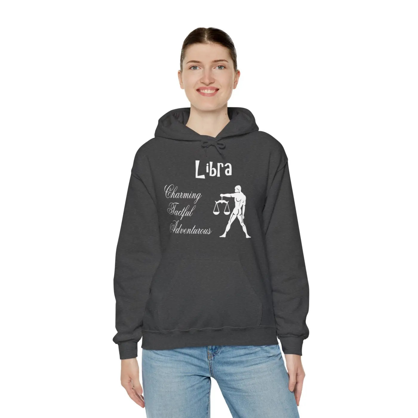 Libra Zodiac Hooded Sweatshirt - Cloudlike Cosmic Comfort - DipaliZ