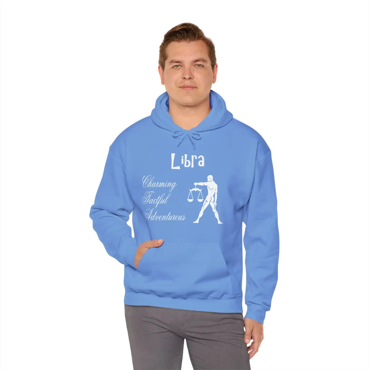 Libra Zodiac Hooded Sweatshirt - Cloudlike Cosmic Comfort - DipaliZ