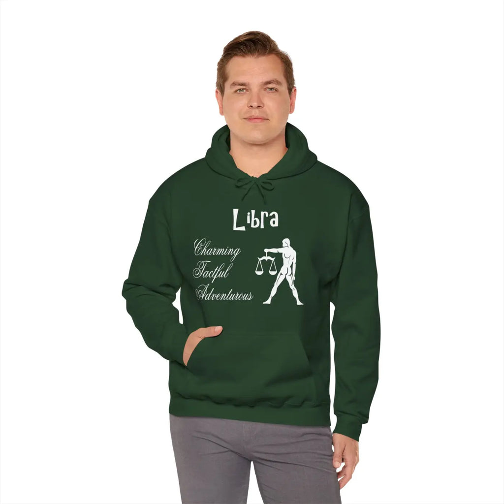 Libra Zodiac Hooded Sweatshirt - Cloudlike Cosmic Comfort - DipaliZ