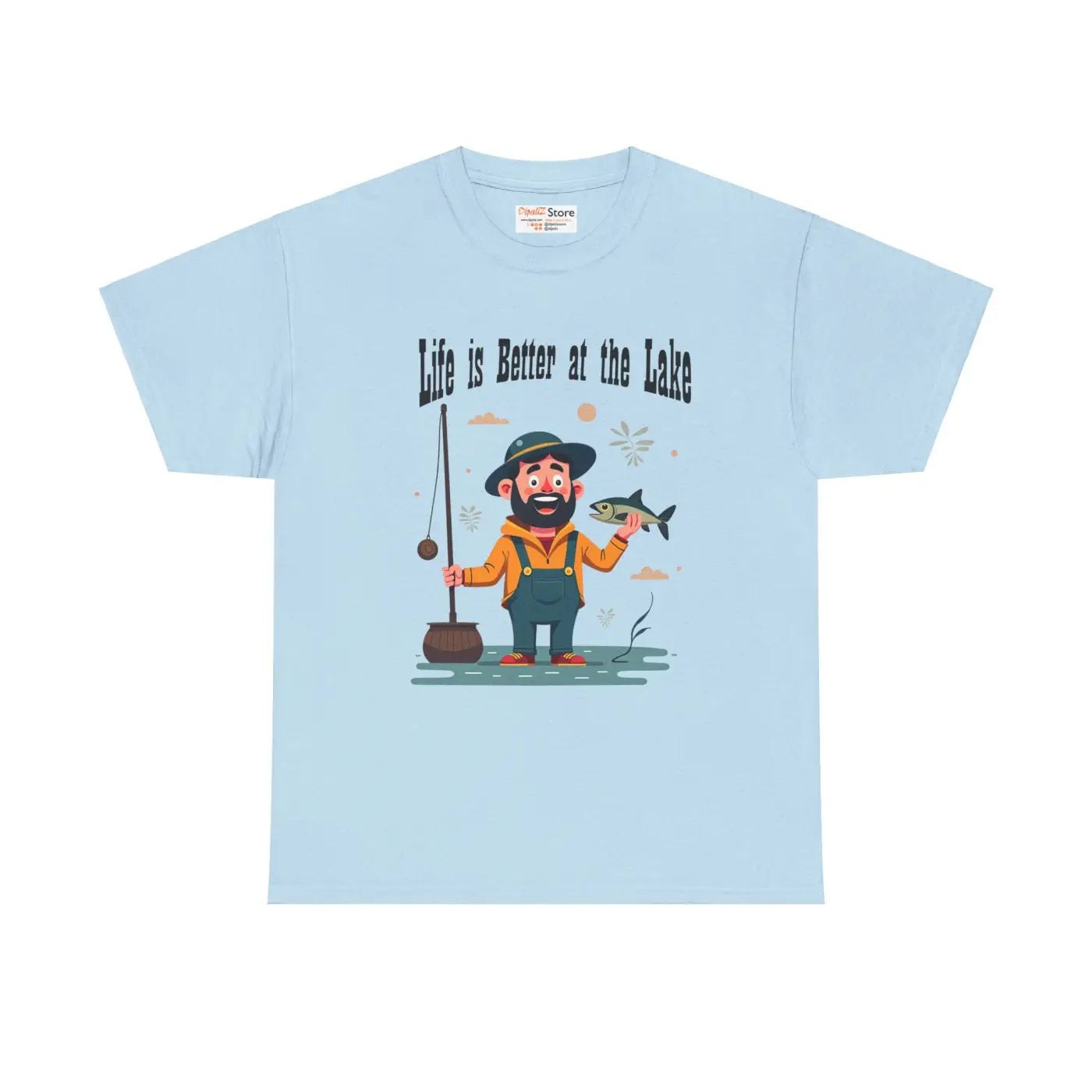 Lake Life Heavy Cotton Tee - Breezy Lakeside Vibes - DipaliZ