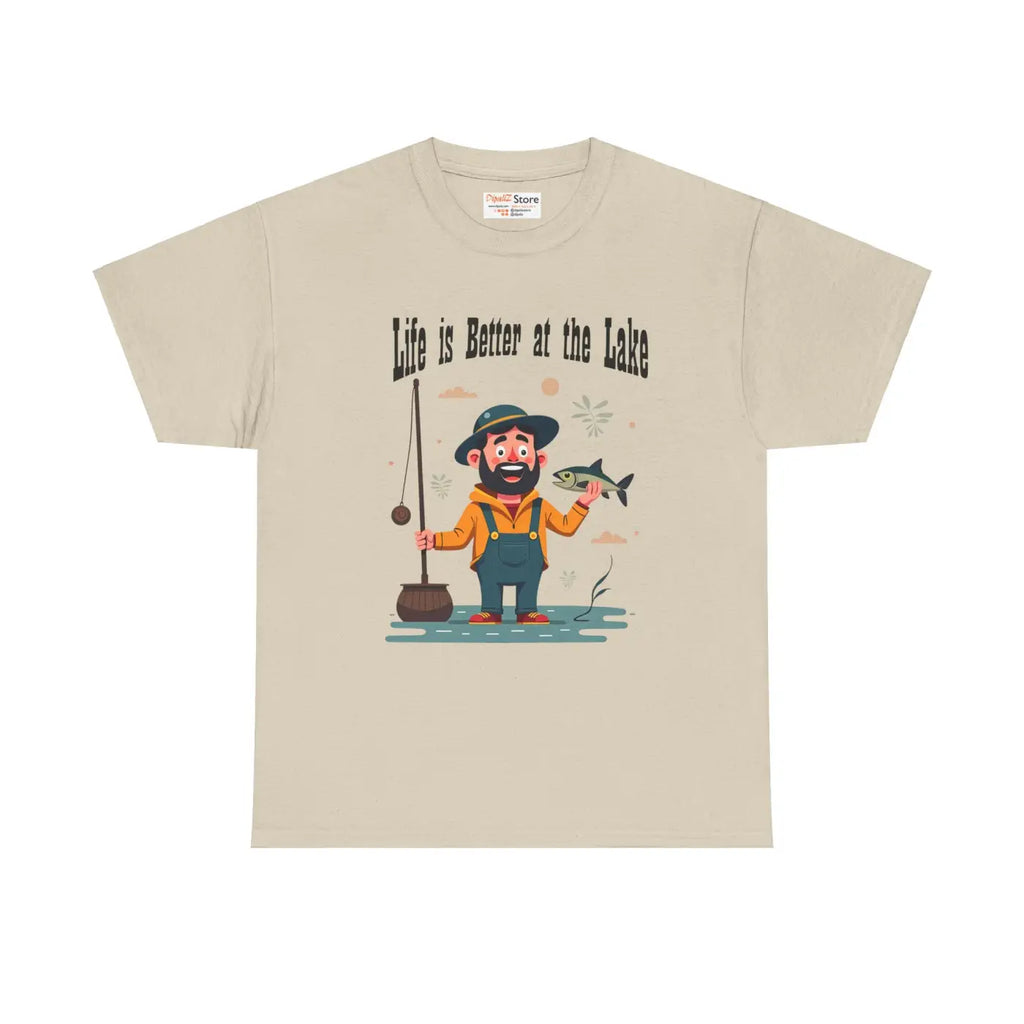 Lake Life Heavy Cotton Tee - Breezy Lakeside Vibes - DipaliZ