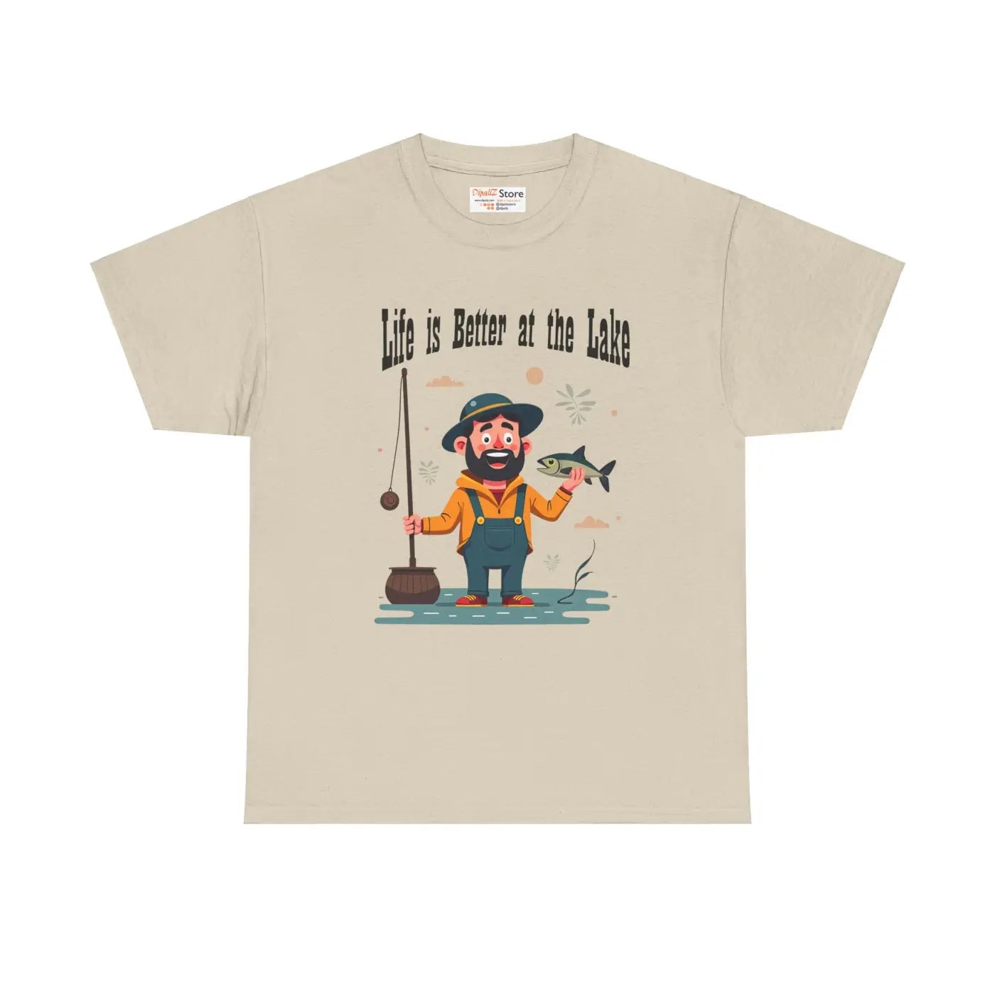 Lake Life Heavy Cotton Tee - Breezy Lakeside Vibes - DipaliZ