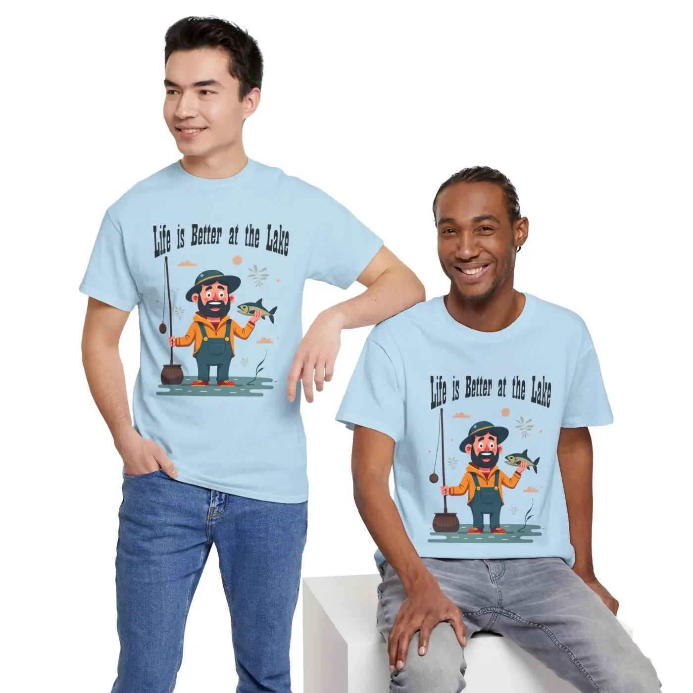 Lake Life Heavy Cotton Tee - Breezy Lakeside Vibes - DipaliZ