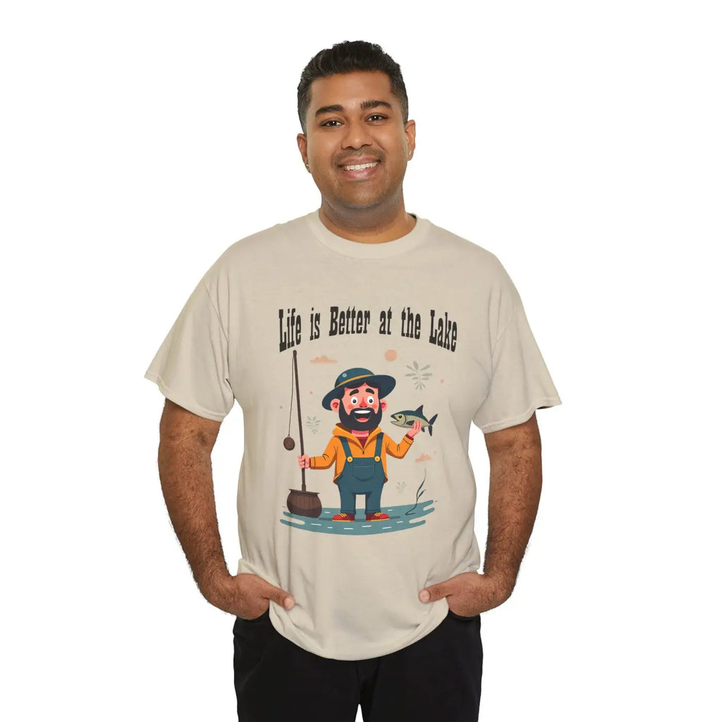 Lake Life Heavy Cotton Tee - Breezy Lakeside Vibes - DipaliZ