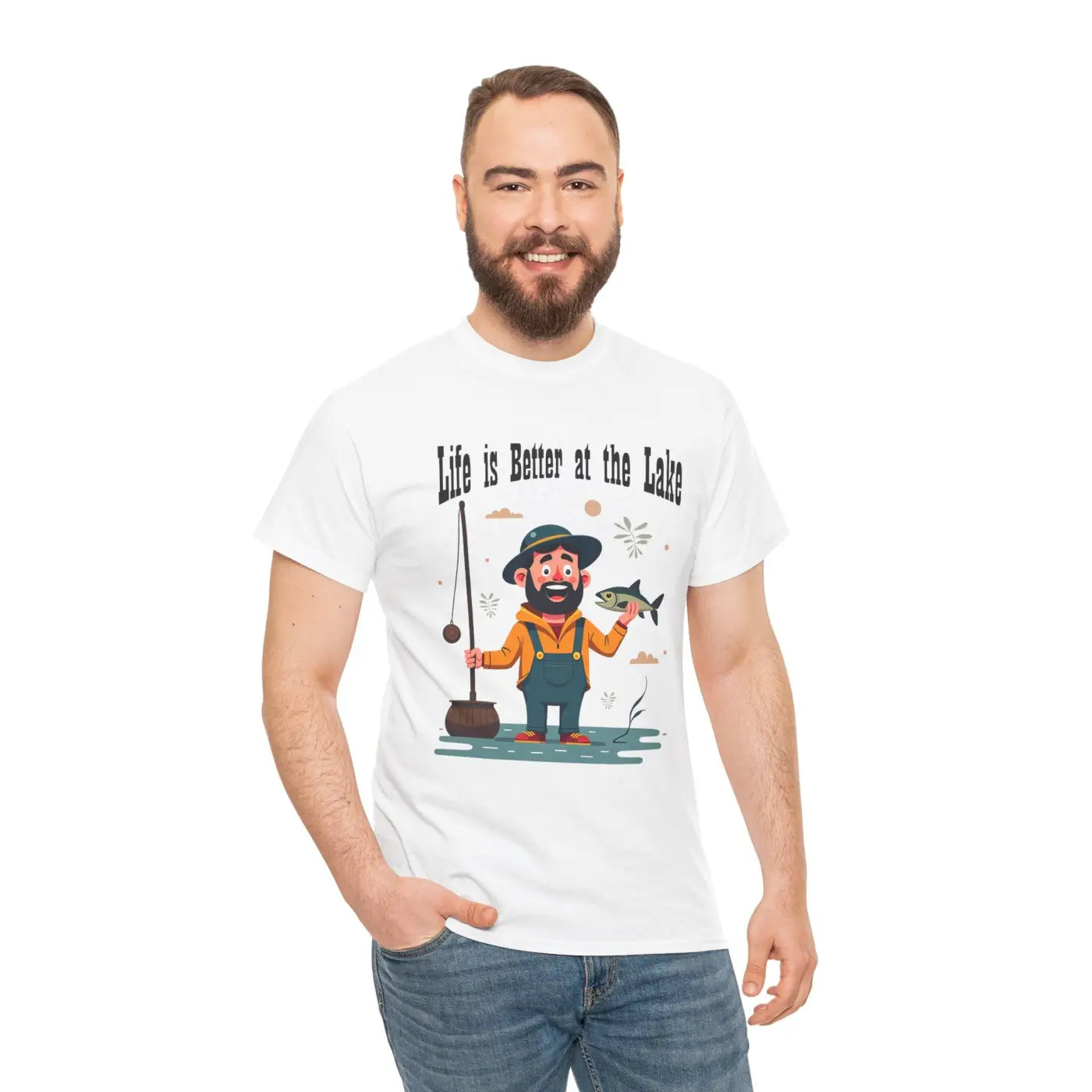Lake Life Heavy Cotton Tee - Breezy Lakeside Vibes - DipaliZ