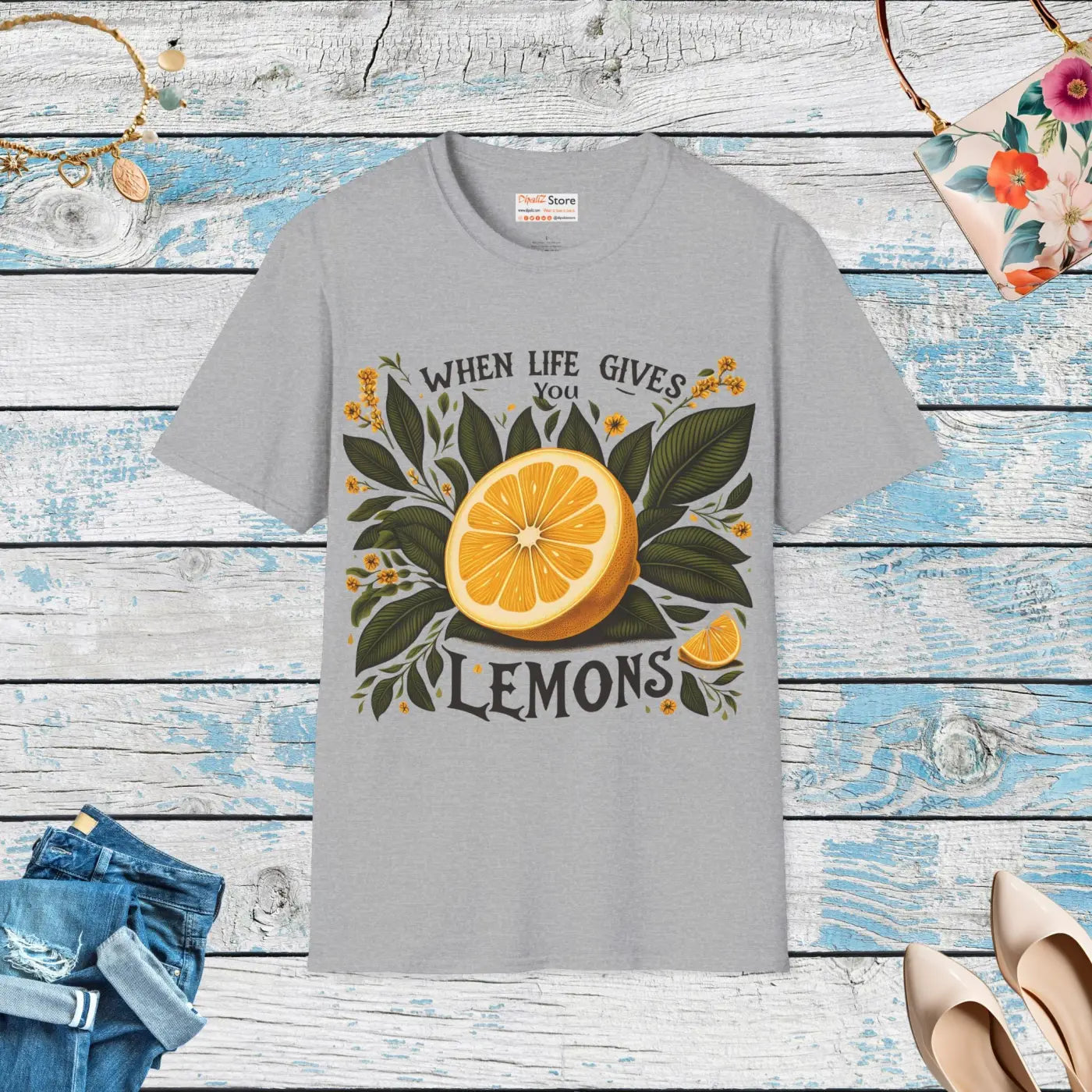 Lemons Unisex Softstyle Tee - Inspirational Comfort - DipaliZ