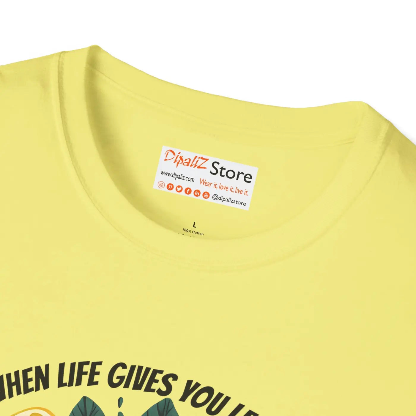 Unisex Softstyle T-Shirt - Sliced Lemon Design - DipaliZ