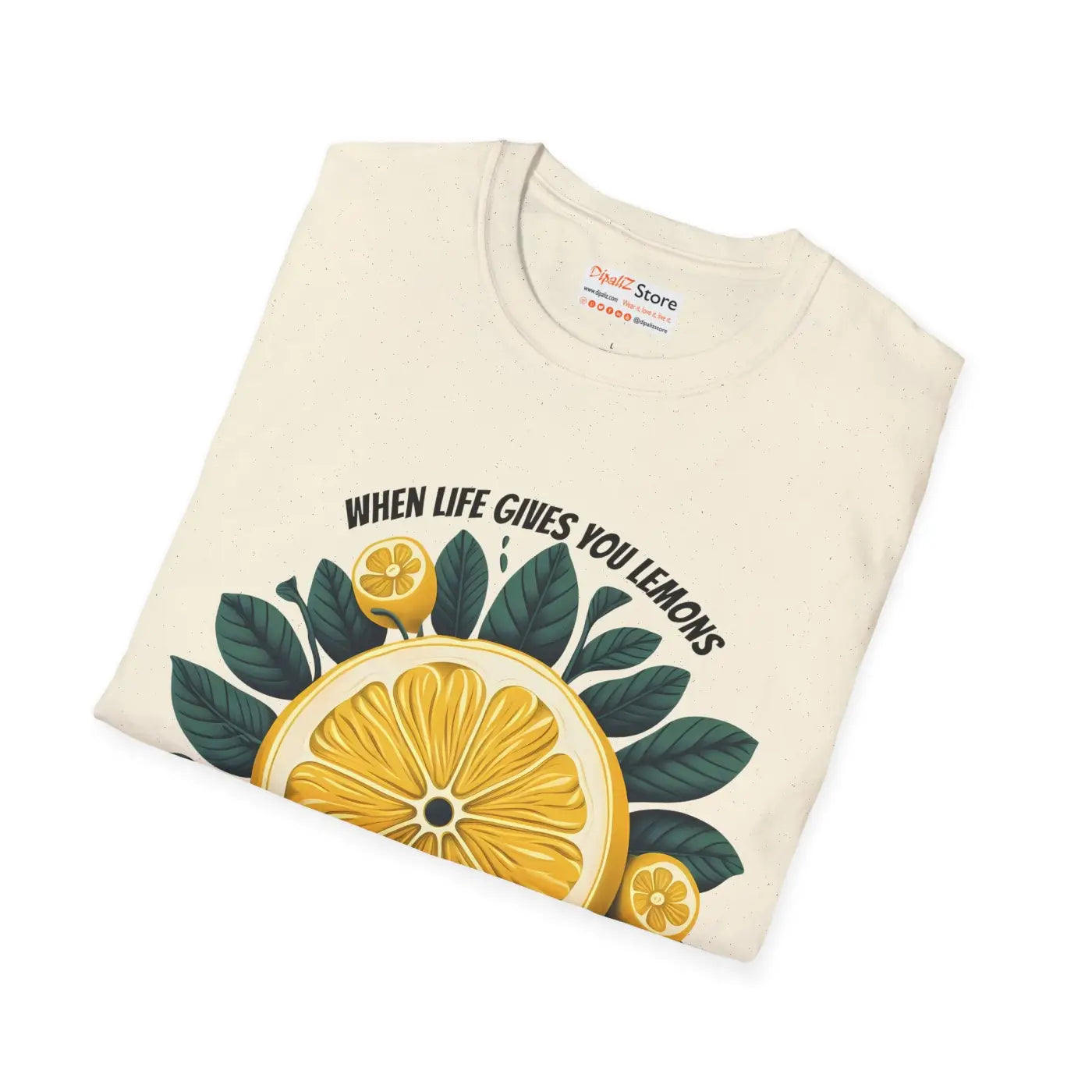 Unisex Softstyle T-Shirt - Sliced Lemon Design - DipaliZ