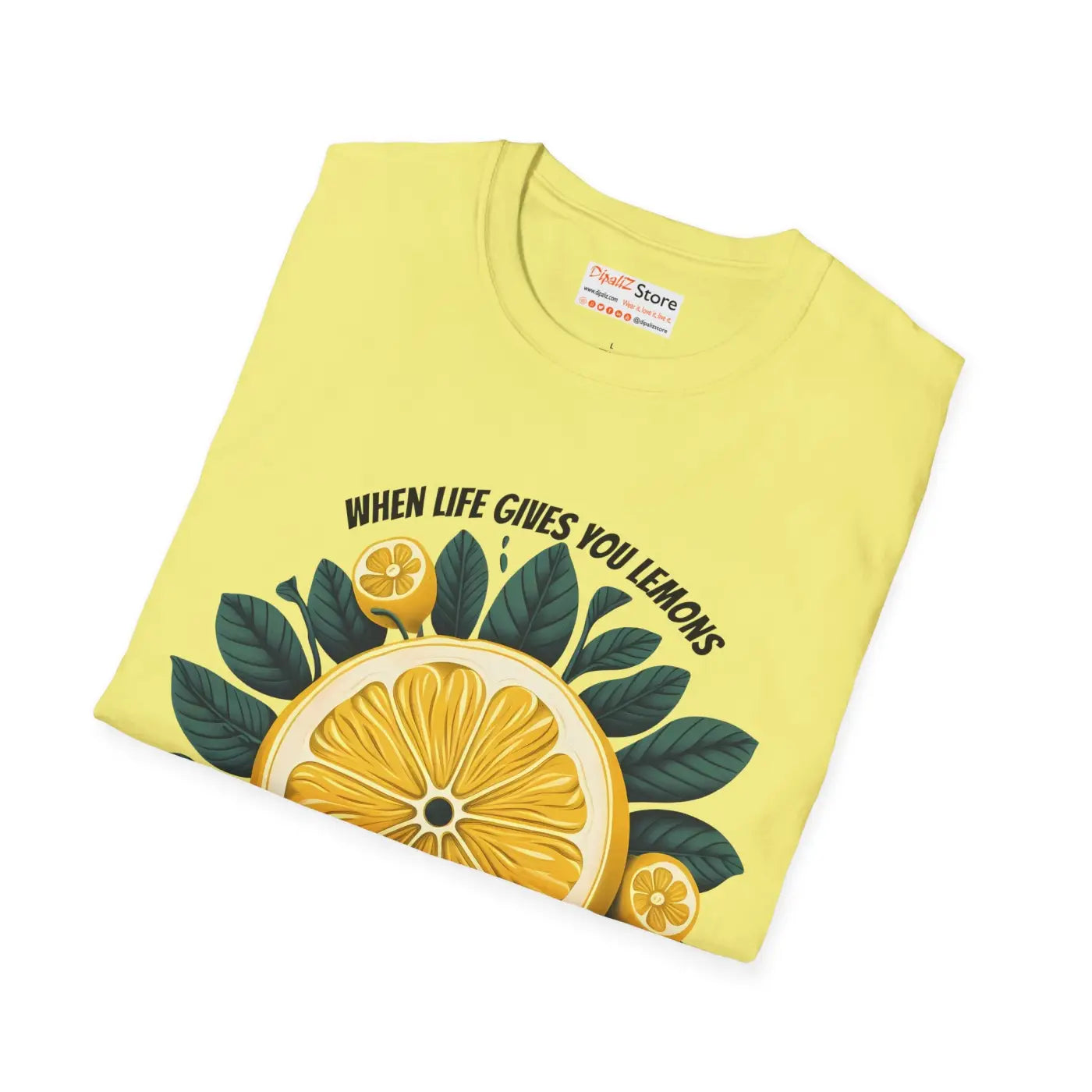 Unisex Softstyle T-Shirt - Sliced Lemon Design - DipaliZ