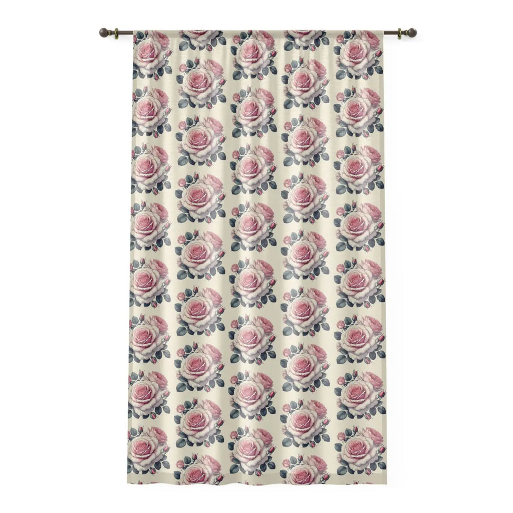 Chic Pink Roses Curtains - Elegant Home Decor - DipaliZ