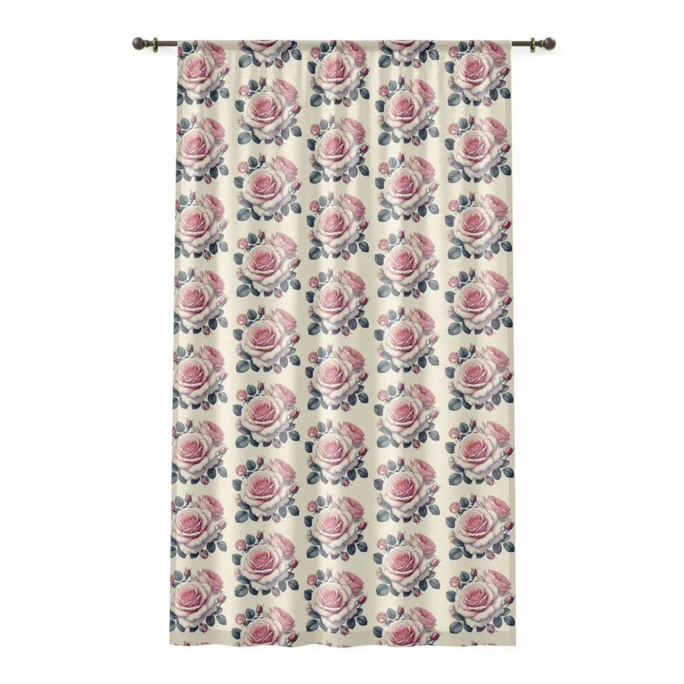 Chic Pink Roses Curtains - Elegant Home Decor - DipaliZ