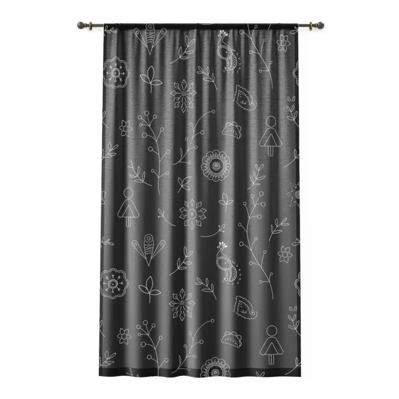 Art Window Curtain - Nature Line Art Home Decor - DipaliZ