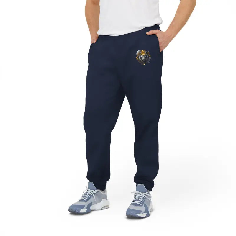 Lion Crown Unisex Fleece Joggers - Sustainable Athleisure - DipaliZ