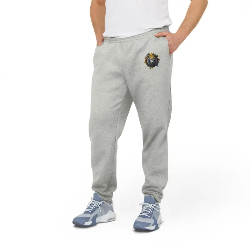 Lion Crown Unisex Fleece Joggers - Sustainable Athleisure - DipaliZ