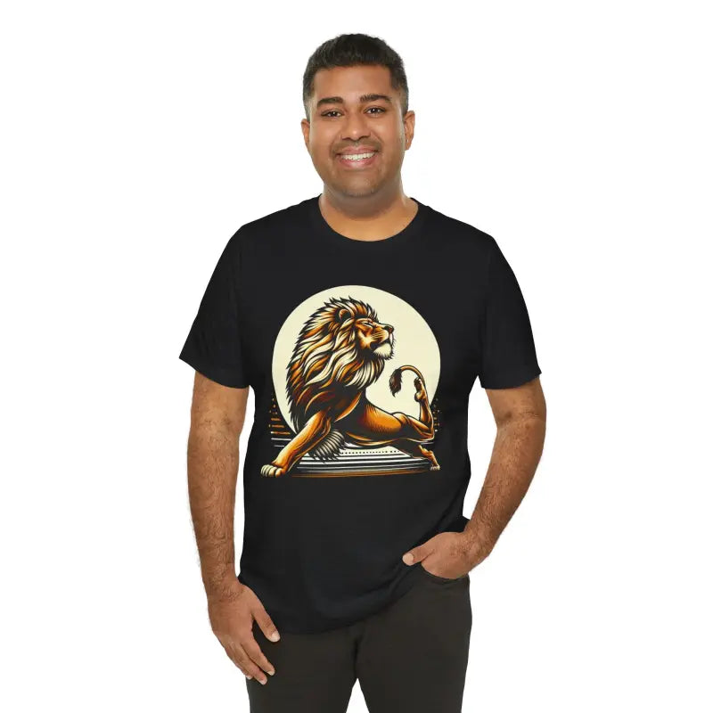 Lion Yoga Short Sleeve Tee - Warrior Performance - DipaliZ
