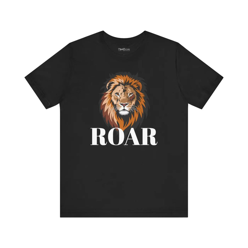 Roar Unisex Jersey Tee - Ultimate Comfort Lion Design - DipaliZ