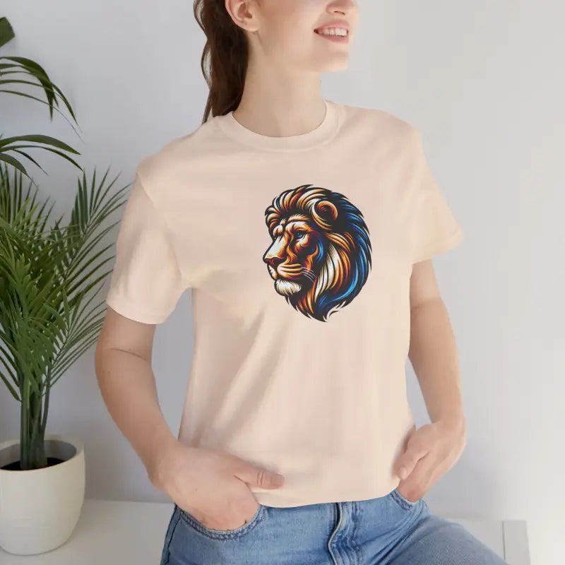Lion Roar Unisex Jersey Tee - Soft Cotton Short Sleeve - DipaliZ