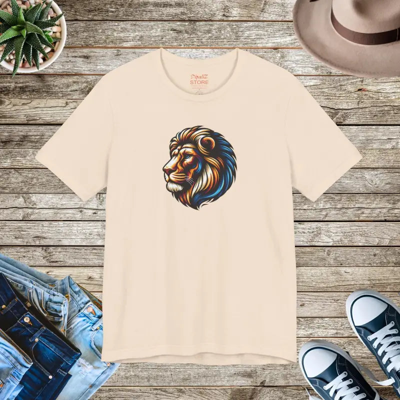 Lion Roar Unisex Jersey Tee - Soft Cotton Short Sleeve - DipaliZ
