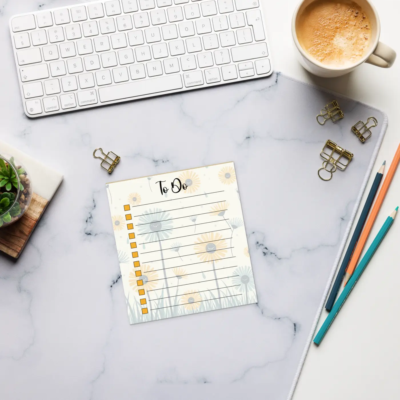 Floral Planner Notepad - Chic Fashion Accessory - DipaliZ