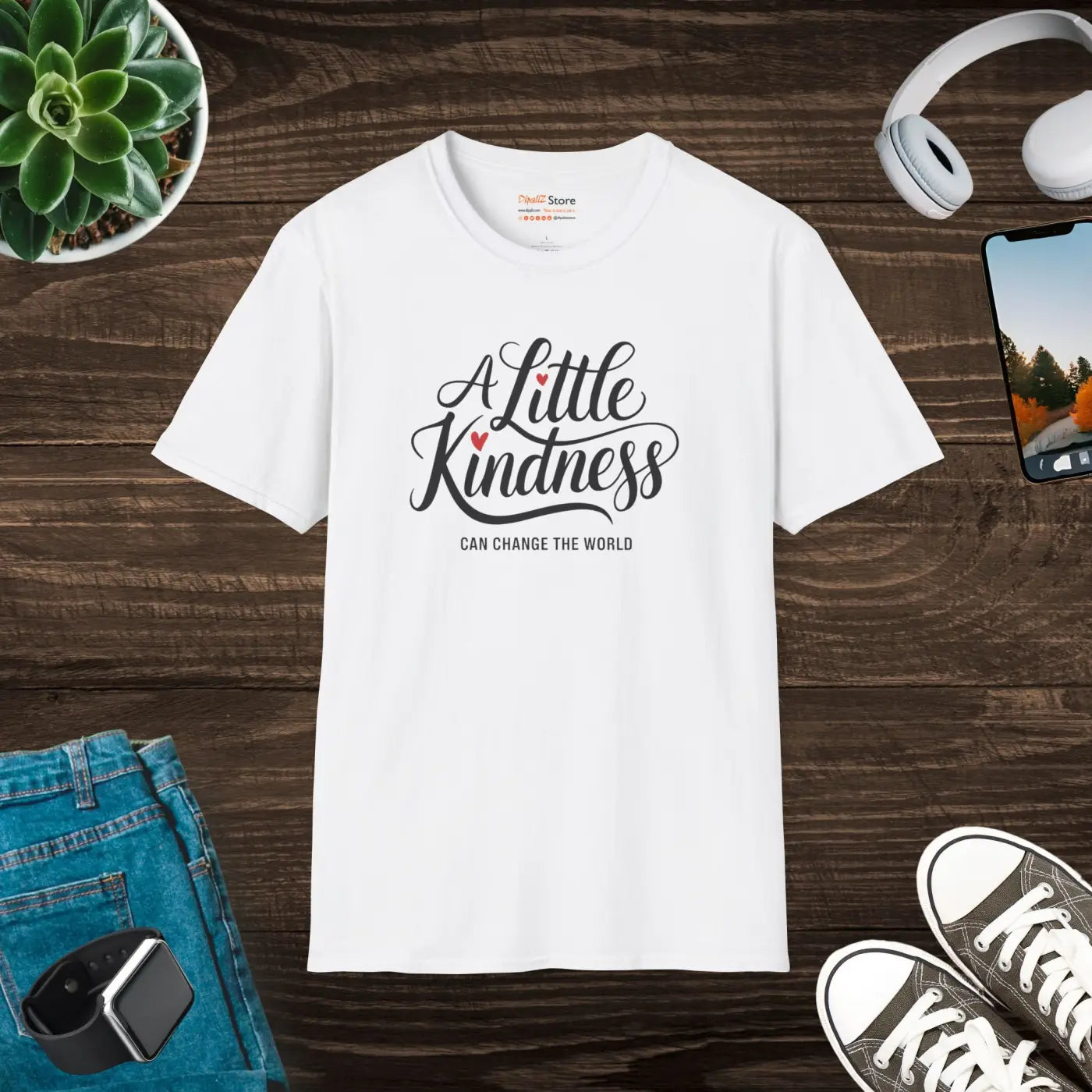 Spread Kindness Unisex Softstyle Tee - Positive Vibes - DipaliZ