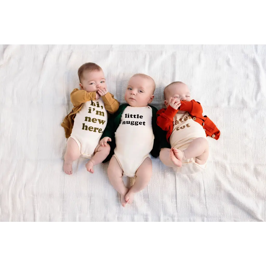 Little Nugget Organic Cotton Baby Bodysuit