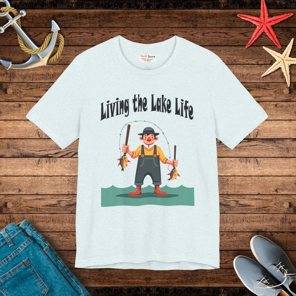 Unisex Jersey Short Sleeve Tee - Lake Life Vibes - DipaliZ