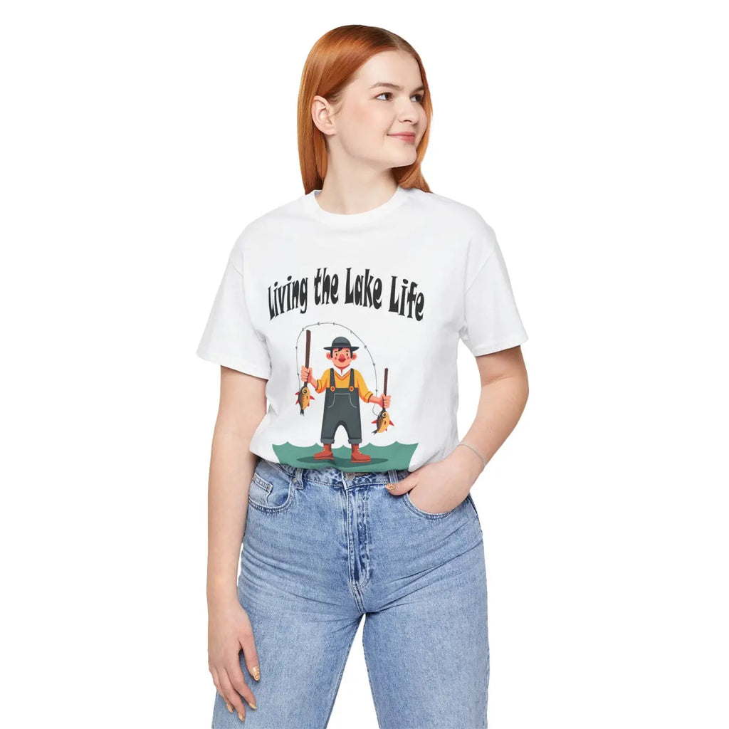 Unisex Jersey Short Sleeve Tee - Lake Life Vibes - DipaliZ